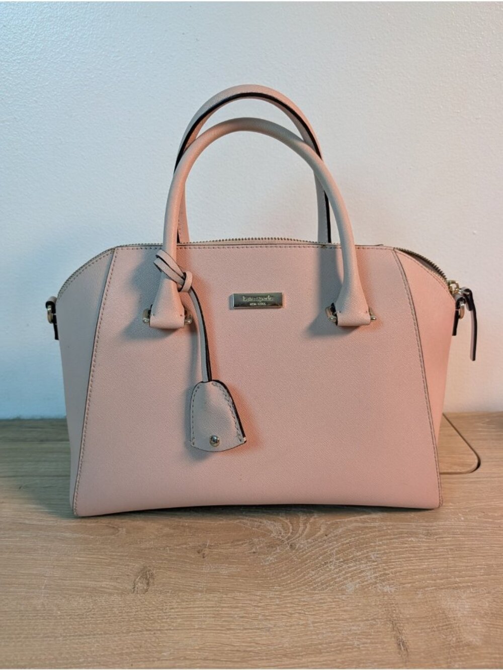 Kate Spade New York Tilden Place Pippa Leather Satchel Crossbody Baby Pink